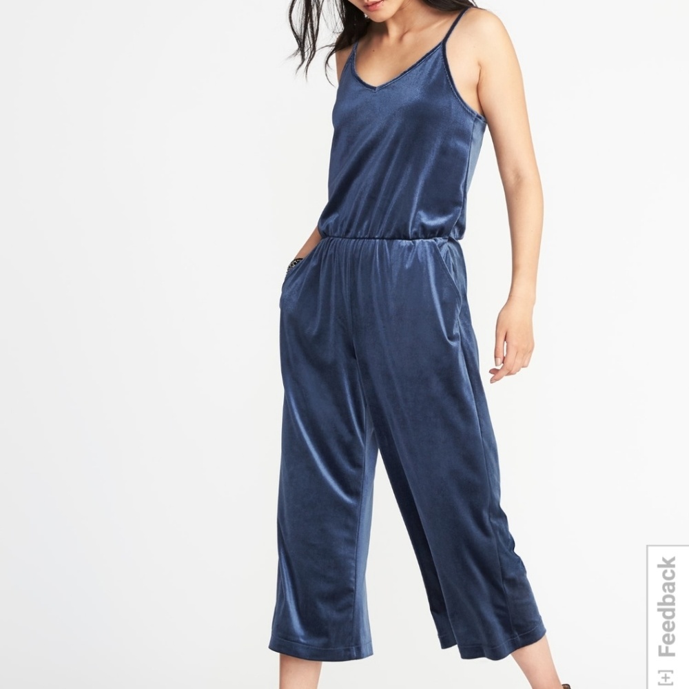 Velvet Blue Romper